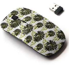 2.4G Wireless Mouse with Cute Pattern Design for All Laptops and Desktops with Nano Receiver - Watercolor Flowers Floral