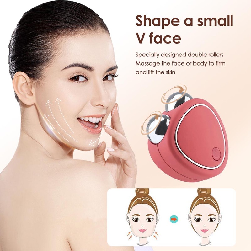 Microcurrent Face Massager Roller Facial Massager Face Lifting Firming Double