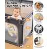 dearlomum Baby Playpen, 50"x50" Baby Playard Babies with Gate, Indoor