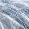 MaiRêve Plaid Full Comforter Sets, Light Blue Grid Farmhouse Bedding