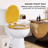 Angol Shiold Glitter Toilet Seat Molded Wood Round Toilet Seat