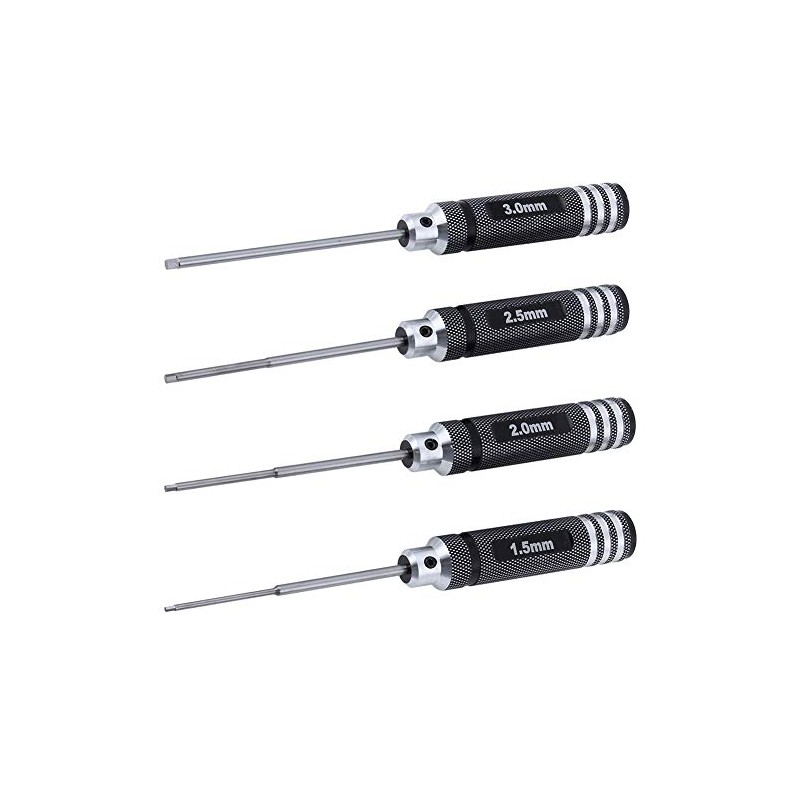 HobbyPark 4pcs Hex Screw Driver Set 1.5mm 2.0mm 2.5mm 3.0mm