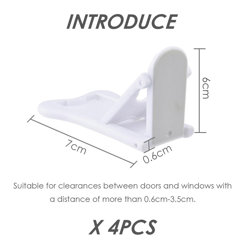4 Stücke Anti-Clip-Türschlösser, Tür- Und Fensterschutzmittel, Türzubehör Und Haushaltsgegenstände, Geeignet