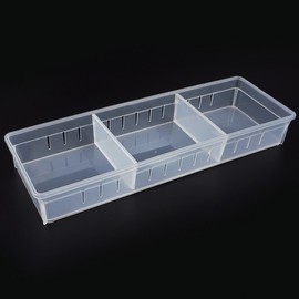 Multi-purpose translucent drawer organizer Tray 268 x 120 3ea