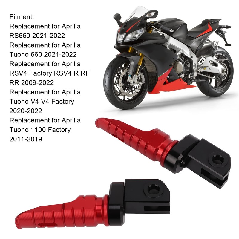 2 Pieces Motorcycle Foot Pegs Front CNC Aluminum Alloy Footrest