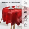 Happy Valentine's Day Tablecloth Round 70 Inch Red Heart Table