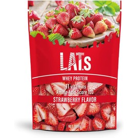 LATs Whey Protein Powder 1kg/35.27 oz– Strawberry Flavor – 11 Essential Vitamins – Made in Japan – by MY ROUTINE