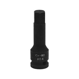 YXQ H14 (14mm) Hex Impact Bit Socket, 1/2-Inch Drive Allen Bit Socket, Hex Impact Socket, Cr-Mo Steel, Master Impact Hex Driver