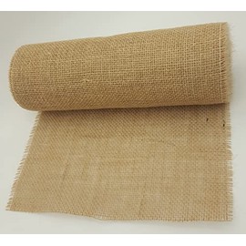 Jute und Fallenquelle® Table Runner / Decorative Ribbon Jute Fabric Natural, 30 cm Wide, 10 Running Metres Long