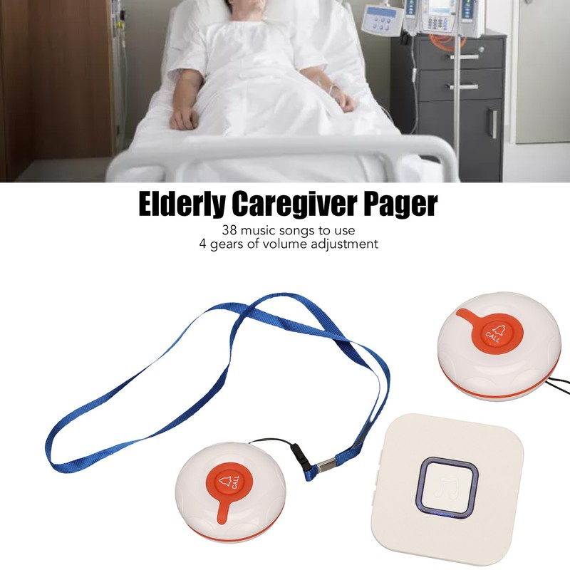 Elderly Monitoring Call Button 4 Gear Volume Adjustment Wireless ABS