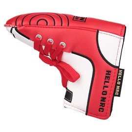 Golf Putter Cover Headcover Odyssey 2 Ball Mallet Magnetic Holder Fits Scotty Cameron Odyssey Pin Sneaker Style 3 Colors (Red, Blue, Black)