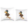 Duck Swimming Swimming goggles Summer Throw Pillow