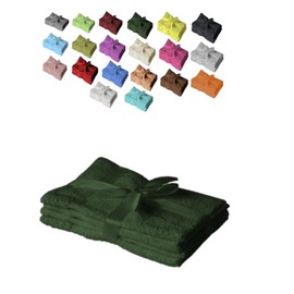 EXKLUSIV HEIMTEXTIL Guest Towels Set of 4 30 x 50 cm Dark Green