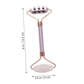 FRCOLOR Beauty Roller Stone Facial Massage Tool Natural Gemstone for Skin Tightening Reducing Puffiness Wrinkles Daily Use Facial Roller for Healthy Glow