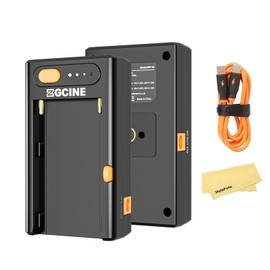 Zgcine NPF-02 NPF Battery Charger Power Adapter, Support USBC PD Input/Ouput 25W Fast Charge, can Supply Power to Cameras and Monitors