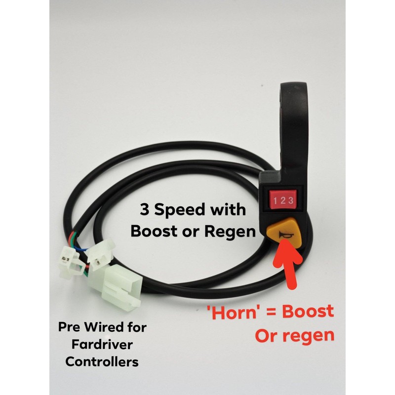 3 Speed with Button for Boost or Regen for Fardriver