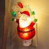 Night Light Santa and Garland 7.75" LED Christmas Light Decor