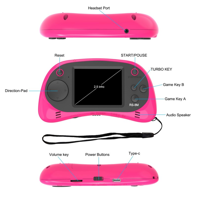 Kids Handheld Portable Video Game Player with 200 Games -