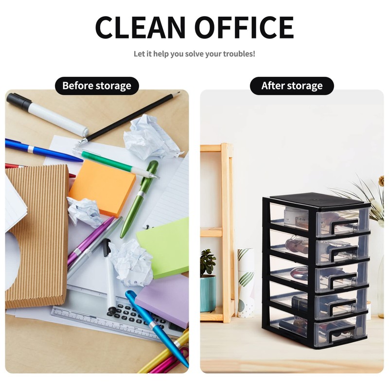 Plastic Storage Drawers, Cabilock 5 Drawer Storage Drawer Unit, Plastic