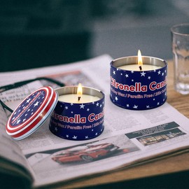 Citronella Candles for Outdoor Use - 4 Pack 4oz Jar Candles with Long Lasting Burn Time! Enjoy the Fresh Scent of Citronella and Enhance Your Outdoor Experience. Perfect for Entertaining on the Patio.