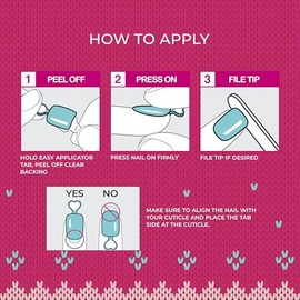 KISS imPRESS MINI Holiday Press On Nails for Kids, ‘Snow Angel’, Red, Child Size, Squoval Shaped, Mess-Free, Mom Approved, Non-Toxic, Breakaway Application Tabs, Nail File, 20 Fake Nails