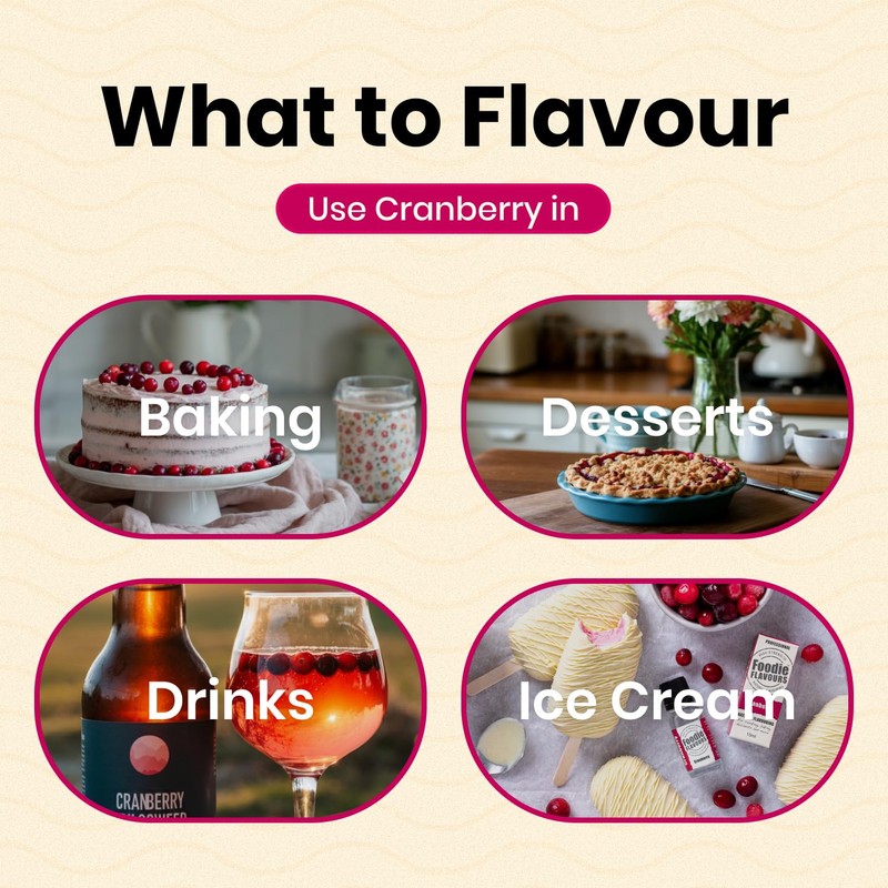 Cranberry Natural Food Flavouring 15ml - Foodie Flavours