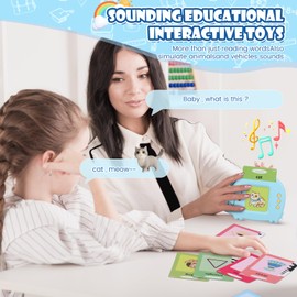 Towwoo Flash-Karten Lernspielzeug, Lernkarten 112 Blatt 224 Wörter Montessori Spielzeug Kinder Geschenke für Kleinkinder 1-6 Jahre Alt, Vorschul-Lernmaschine für Jungen Mädchen