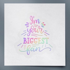 I M Your Biggest Fan (Hologram) (Set of 2) Premium Waterproof Vinyl Decal Stickers for Laptop Phone Accessory Helmet Car Window Mug Tuber Cup Door Wall Decoration - ANGsticc81165HO