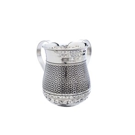 Yair Emanuel Stainless Steel Washing Cup for Netilat Yadayim Elegant Etched Design (Magen David NYY-3)