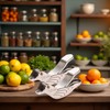 2 Pcs Silver Bird Shape Lemon Juicer Stainless Steel Manual