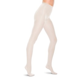 Therafirm Medias transparentes para mujer, 15-20 mmHg de nailon de compresión suave (blanco, XL)