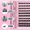 40D 8-16 mm Eyelash Extensions Set, 110 Pieces Natural D-Curl,