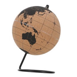Vaguelly Cork Globe Decor for Office Desktop Stylish Desktop World Globe Stand for Home Office Decoration and Explorers
