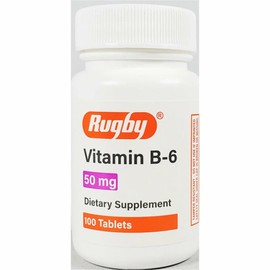 Rugby Vitamins Vitamin B6 50MG Tablet 100CT