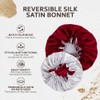 Gorro de seda para dormir, capó de seda reversible para