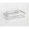 WENKO Wandablage Premium, Offener Wand-Caddy, Rostfreier Edelstahl/Kunststoff, 24 x 6,5