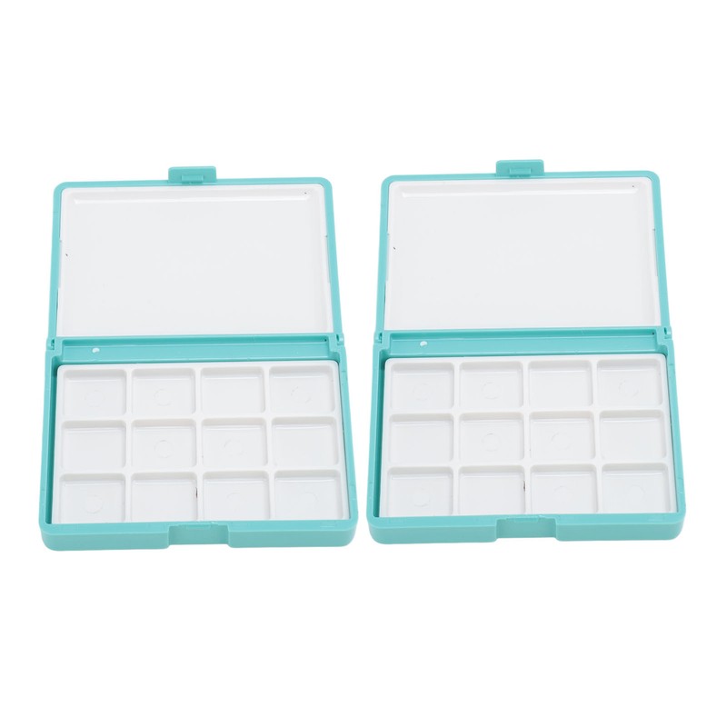 2Pcs Portable Watercolor Box Detachable Easy to Clean Compact Mini