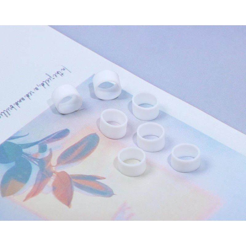ONLYKXY 200 Pieces White Mini Silicone Cable Ties 0.3 inch