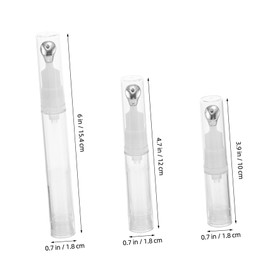TOVINANNA 3pcs Empty Eye Cream Bottles Travel Airless Pumps Zinc Alloy Container