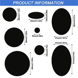64 Pcs Puffer Down Jacket Repair Patch Kit, Nylon Fabric Repair Patch Self Adhesive Waterproof Stick On Patches Tape for Coat Clothing Tent Sleeping Bags Ski Pants Holes Fixing Round,Black