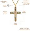 HZMAN Gold Cross Necklace for Women 18K Gold Plated Necklace