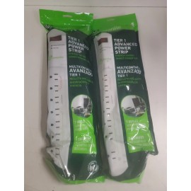 Greenlite LOT OF (2) Greenlite Advanced Tier 1 Power Strip smart power bar 7 outlets