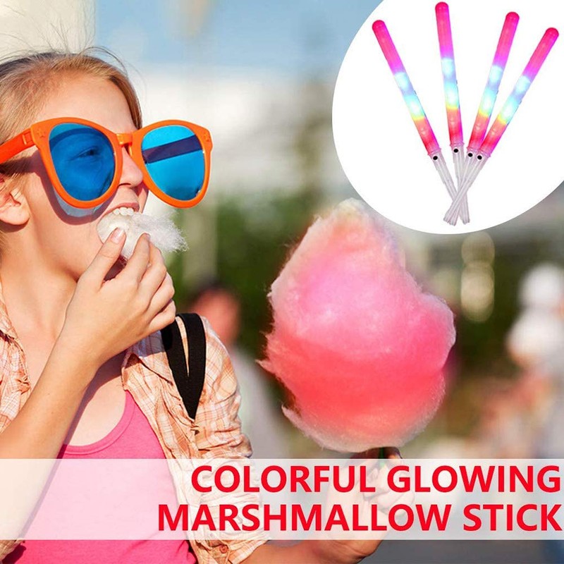 Spacnana LED Glow Sticks for Cotton Candy Machine, 7 Colour