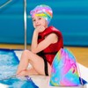 Kids Swim Caps for Girls Long and Short Hair, Child