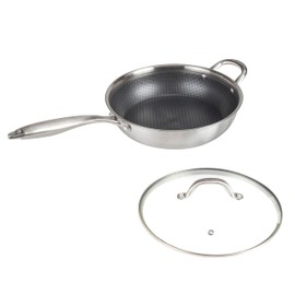Servappetit 3qt Saute Pan w/Lid & Hex Lining Silver