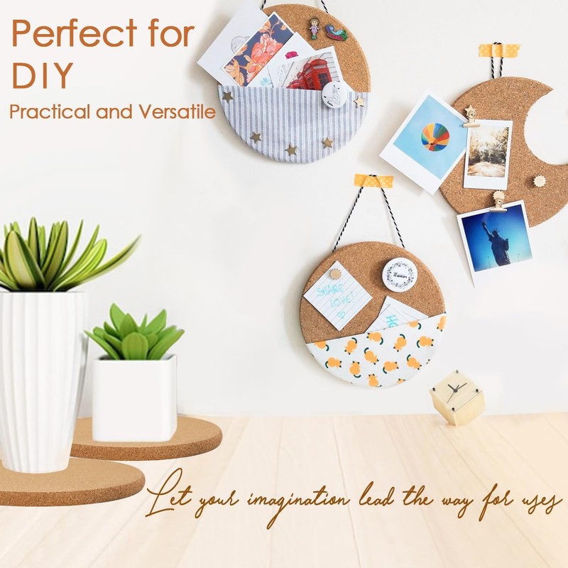 6 Pack Extra Large Cork Trivet, 9.5 Inch High-Density Thick