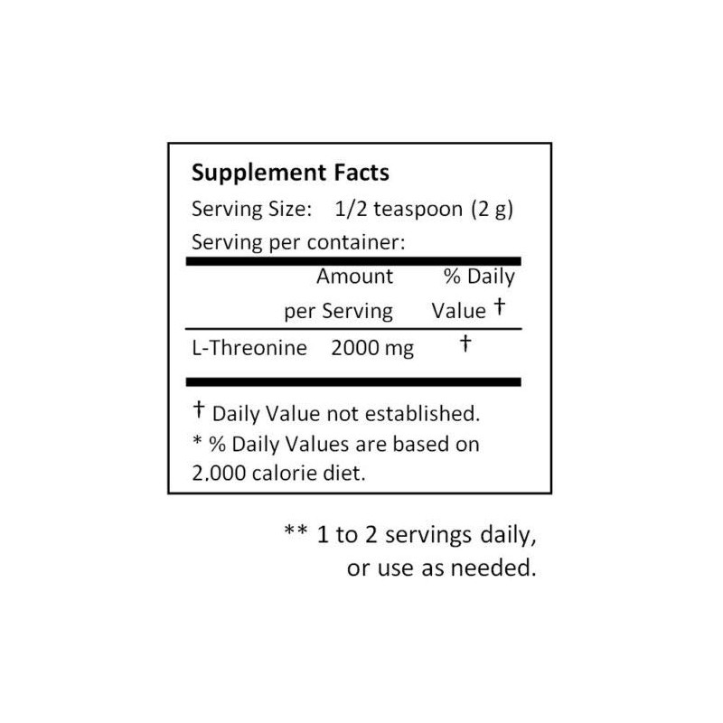 NuSci L-Threonine Powder Pure (1000 Grams (2.2 lb))