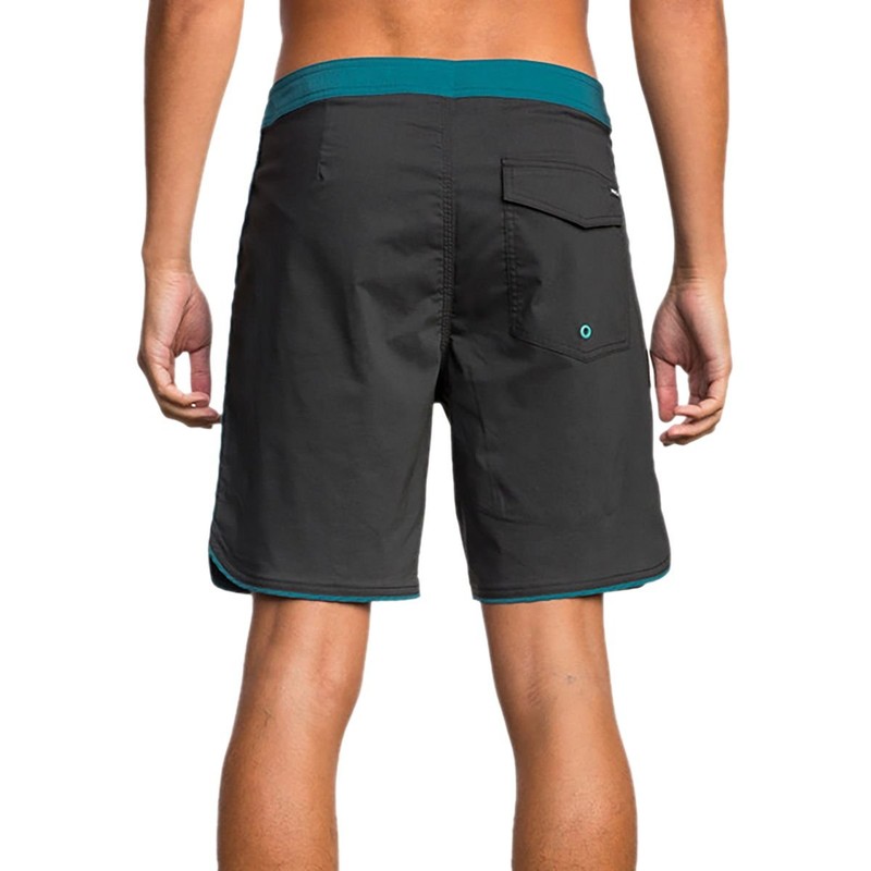 RVCA Men's South Eastern Trunk Black/Blue 34