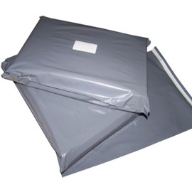 10 Grey Colour Plastic Polythene Peel + Seal Mailing Postal Bags Large Size 17 x 24" / 425 x 600mm Self Seal Packing Packaging Postage Mail Sacks Envelopes Mailers