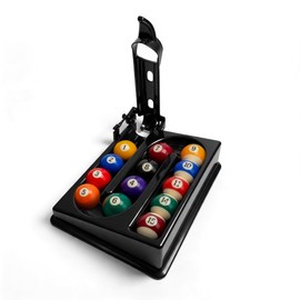 WINISH Billiard Training Tools & Billiards Training Aids, Portable Billiards & Snooker Ball Holder, 15 Balls Storage Rack, Complete with Screwdriver & Rubber Bands for Pool Table Use